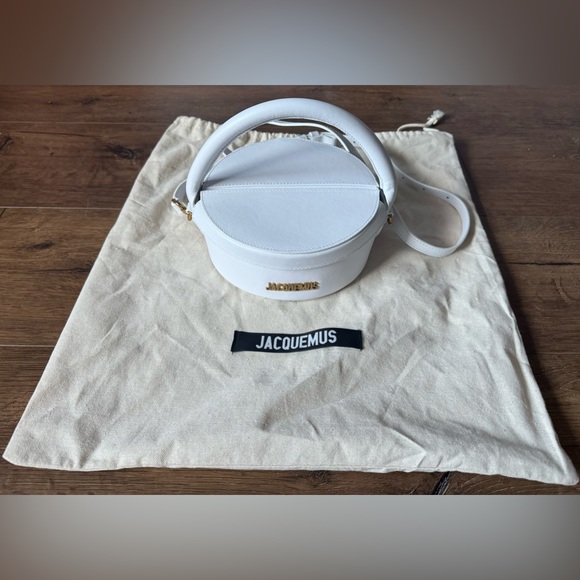 JACQUEMUS-AUTHENTIC Imported (NWT) White Leather La Boîte à Gateaux Hand Bag - Picture 16 of 16